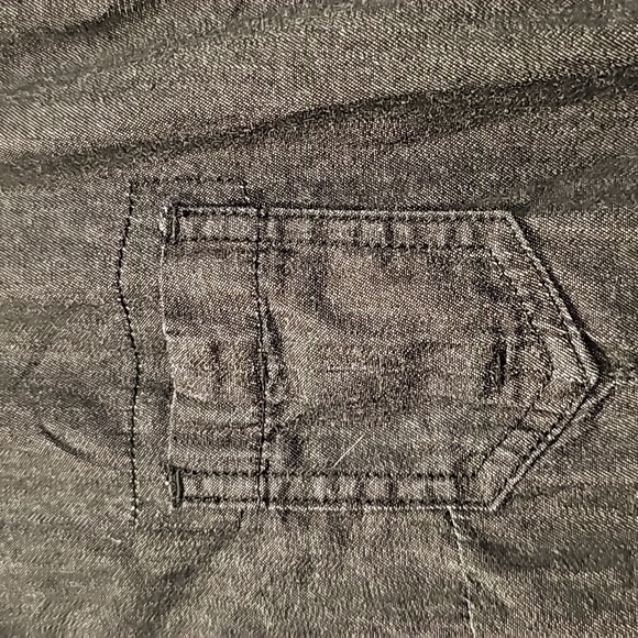 Black chambray and lace snap button victory shirt - Picture 8 of 8